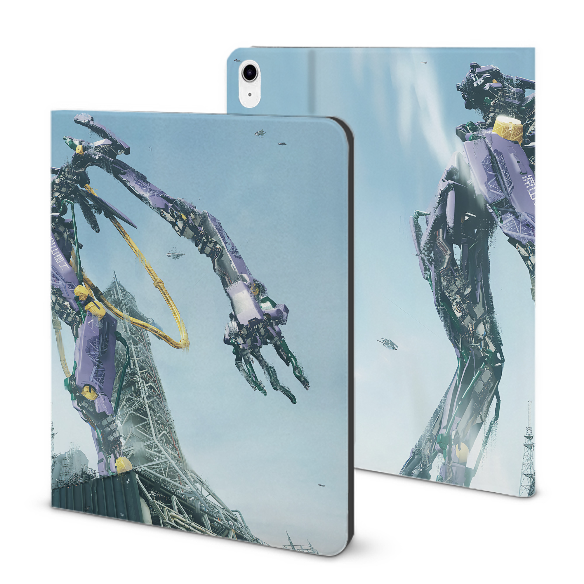 （画像用） EVA 新世紀エヴァンゲリオン IPad ケース ブック型 PUレザー TPU 耐衝撃 軽量 薄型 ペン収納なし 全面保護 IPad 各モデル対応